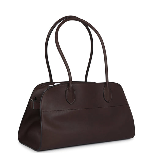 The Row Shoulder Margaux 12 Bag Hippo Grey Saddle Silver Hardware