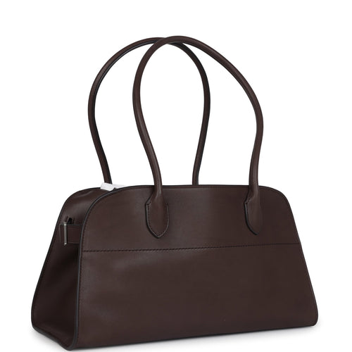 The Row Shoulder Margaux 12 Bag Hippo Grey Saddle Silver Hardware