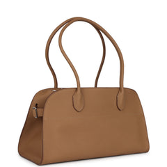 The Row Margaux Shoulder 12 Bag Sandpit Calfskin Silver Hardware