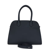 The Row Soft Margaux 10 Bag Dark Navy Calfskin Silver Hardware