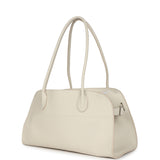 The Row Margaux Shoulder 12 Bag White Calfskin Silver Hardware