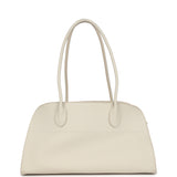 The Row Margaux Shoulder 12 Bag White Calfskin Silver Hardware