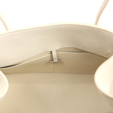 The Row Margaux Shoulder 12 Bag White Calfskin Silver Hardware