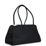 The Row Shoulder Margaux 12 Bag Black Calfskin Silver Hardware