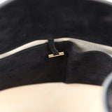 The Row Soft Margaux 17 Bag Black Suede Gold Hardware