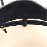 The Row Soft Margaux 17 Bag Black Suede Gold Hardware