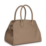 The Row Soft Margaux 10 Bag Dark Taupe Calfskin Silver Hardware - Thumbnail View 2