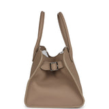 The Row Soft Margaux 10 Bag Dark Taupe Calfskin Silver Hardware - Thumbnail View 3