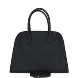 The Row Soft Margaux 12 Bag Black Calfskin Silver Hardware