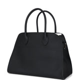 The Row Soft Margaux 12 Bag Black Calfskin Silver Hardware