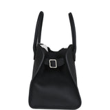 The Row Soft Margaux 12 Bag Black Calfskin Silver Hardware