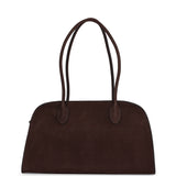 The Row Shoulder Margaux 12 Bag Mocha Nubuck Gold Hardware