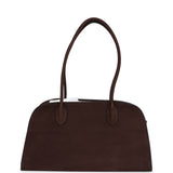 The Row Shoulder Margaux 12 Bag Mocha Nubuck Gold Hardware