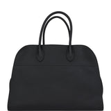 The Row Soft Margaux 15 Bag Black Calfskin Silver Hardware