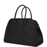 The Row Soft Margaux 15 Bag Black Calfskin Silver Hardware