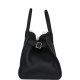 The Row Soft Margaux 15 Bag Black Calfskin Silver Hardware