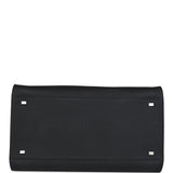 The Row Soft Margaux 15 Bag Black Calfskin Silver Hardware