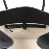 The Row Soft Margaux 15 Bag Black Calfskin Silver Hardware