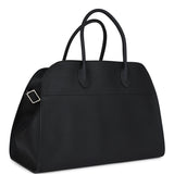 The Row Soft Margaux 15 Bag Black Calfskin Silver Hardware