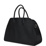 The Row Soft Margaux 15 Bag Black Calfskin Silver Hardware