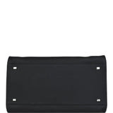 The Row Soft Margaux 15 Bag Black Calfskin Silver Hardware