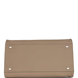 The Row Soft Margaux 15 Bag  Dark Taupe Calfskin Silver Hardware