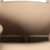 The Row Soft Margaux 15 Bag  Dark Taupe Calfskin Silver Hardware