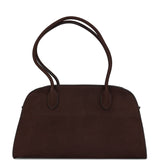 The Row Shoulder Margaux 12 Bag Mocha Nubuck Gold Hardware