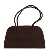 The Row Shoulder Margaux 12 Bag Mocha Nubuck Gold Hardware