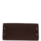 The Row Shoulder Margaux 12 Bag Mocha Nubuck Gold Hardware