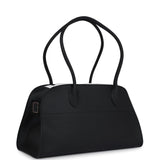 The Row Soft Margaux 12 Bag Black Calfskin Silver Hardware