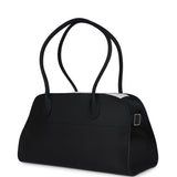 The Row Soft Margaux 12 Bag Black Calfskin Silver Hardware