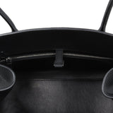 The Row Soft Margaux 12 Bag Black Calfskin Silver Hardware