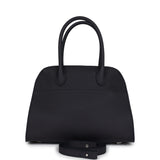 The Row Soft Margaux 10 Bag Midnight Calfskin Silver Hardware