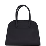 The Row Soft Margaux 10 Bag Midnight Calfskin Silver Hardware