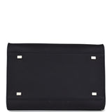 The Row Soft Margaux 10 Bag Midnight Calfskin Silver Hardware