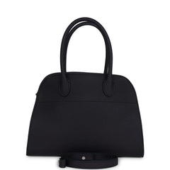 The Row Soft Margaux 10 Bag Midnight Calfskin Silver Hardware