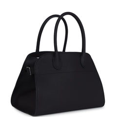 The Row Soft Margaux 10 Bag Midnight Calfskin Silver Hardware