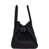 The Row Soft Margaux 10 Bag Midnight Calfskin Silver Hardware - Thumbnail View 3