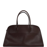 The Row East West Margaux Bag Chestnut Saddle Leather Silver Hardware