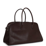 The Row East West Margaux Bag Chestnut Saddle Leather Silver Hardware