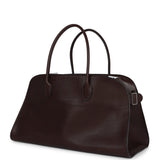 The Row East West Margaux Bag Chestnut Saddle Leather Silver Hardware