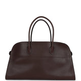 The Row East West Margaux Bag Chestnut Saddle Leather Silver Hardware