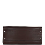 The Row East West Margaux Bag Chestnut Saddle Leather Silver Hardware