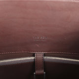 The Row East West Margaux Bag Chestnut Saddle Leather Silver Hardware