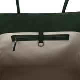 The Row Marlo Tote Bag Moss Saddle Leather Silver Hardware