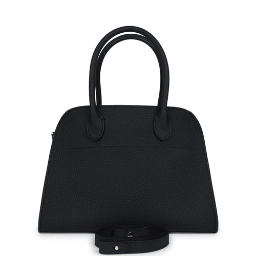 The Row Soft Margaux 10 Bag Black Calfskin Silver Hardware