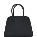 The Row Soft Margaux 10 Bag Black Calfskin Silver Hardware