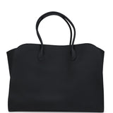 The Row Marlo 17 Tote Bag Black Calfskin Leather Silver Hardware - Thumbnail View 1