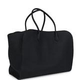 The Row Marlo 17 Tote Bag Black Calfskin Leather Silver Hardware - Thumbnail View 2